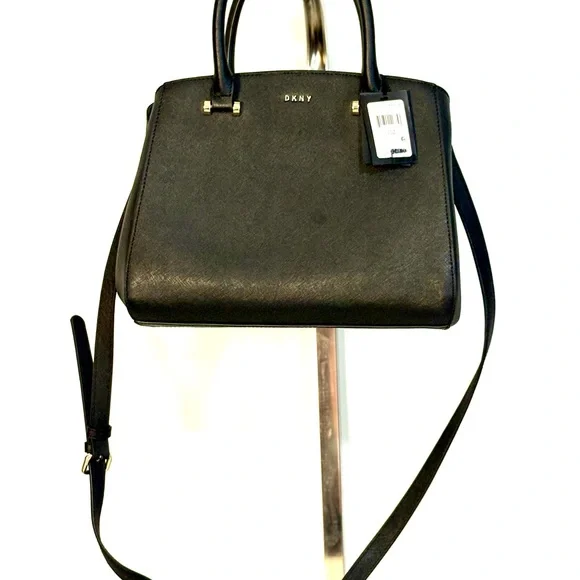 DKNY Vela Triple Compartment Black Satchel - Picture 5 of 9